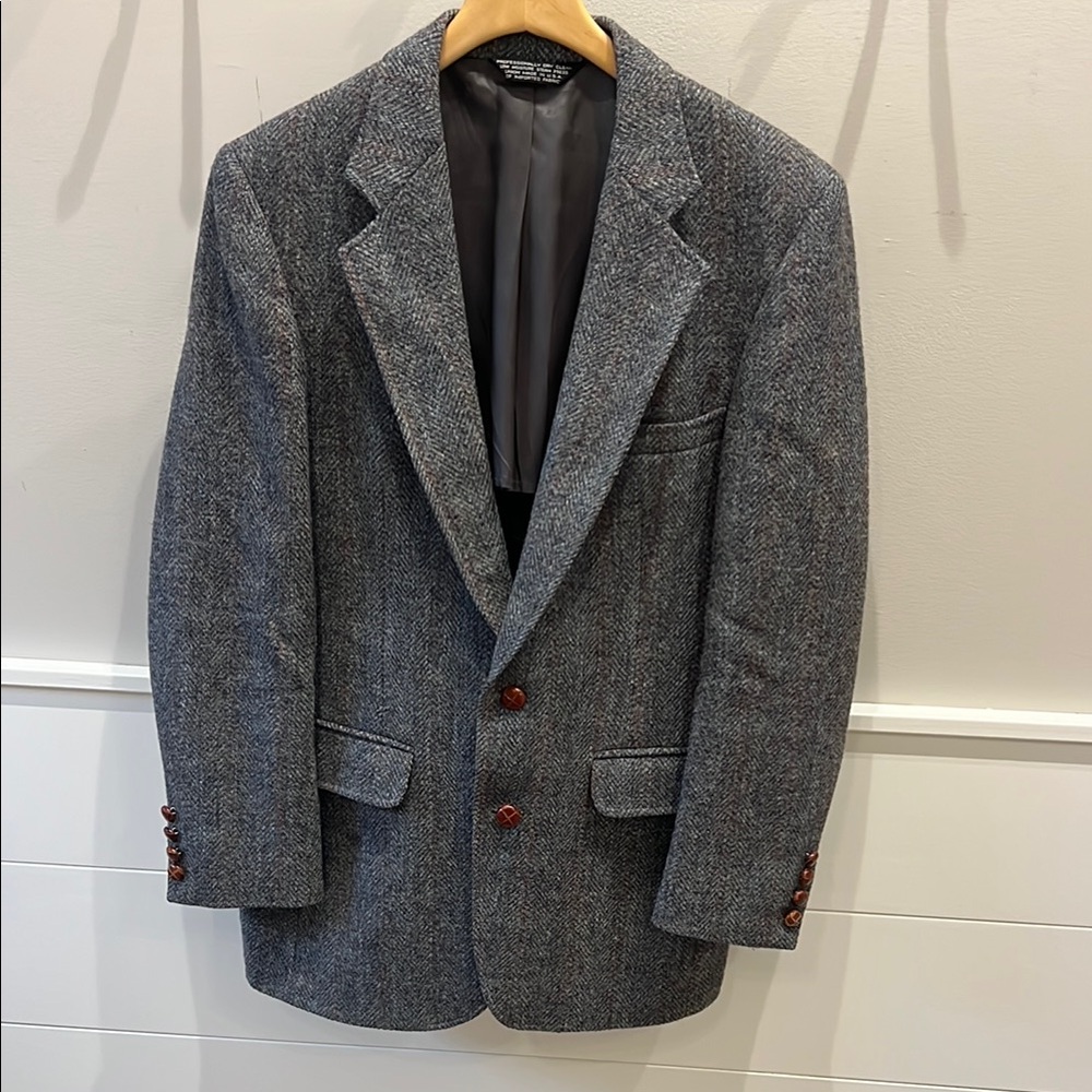 Harris Tweed Men's Gray Blazer